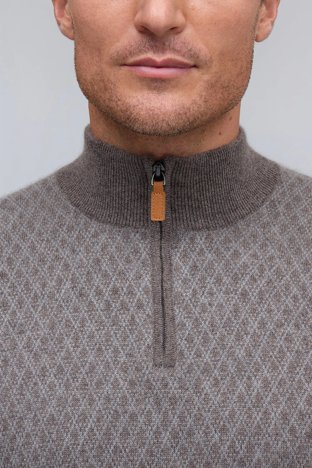 Raffi Cashmere Jacqard Mock HZR13118-Z