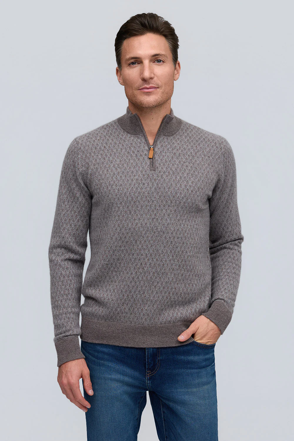 Raffi Cashmere Jacqard Mock HZR13118-Z