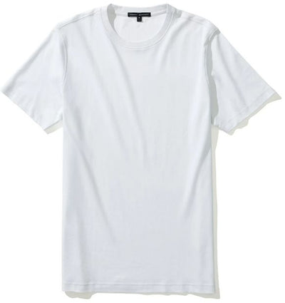 The Robert Barakett Georgia Tee Big & Tall 23336, a plain white Pima cotton crew neck t-shirt from Robert Barakett, is laid flat against a white background.