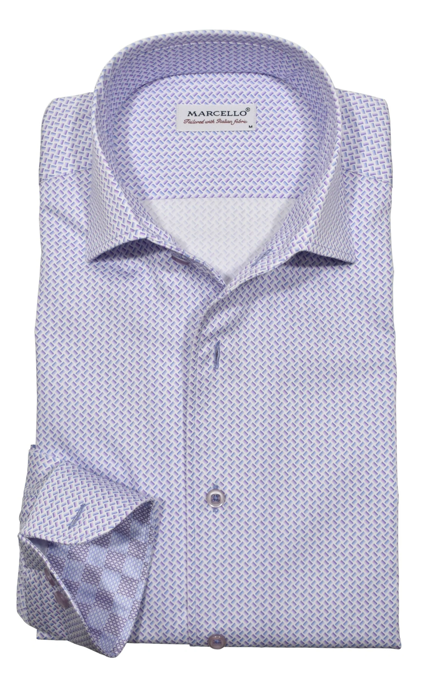 Marcello Sport Shirt Plum Stream W-028R