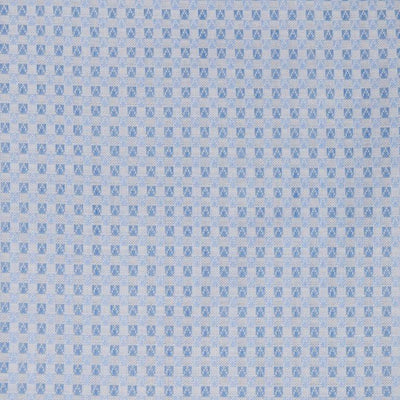 The F/X Fusion Big & Tall Men's L/S Shirt Jacquard by F/X Fusion features a light blue and white checker pattern with small squares in a grid, made from 100% cotton—perfect for stylish comfort.