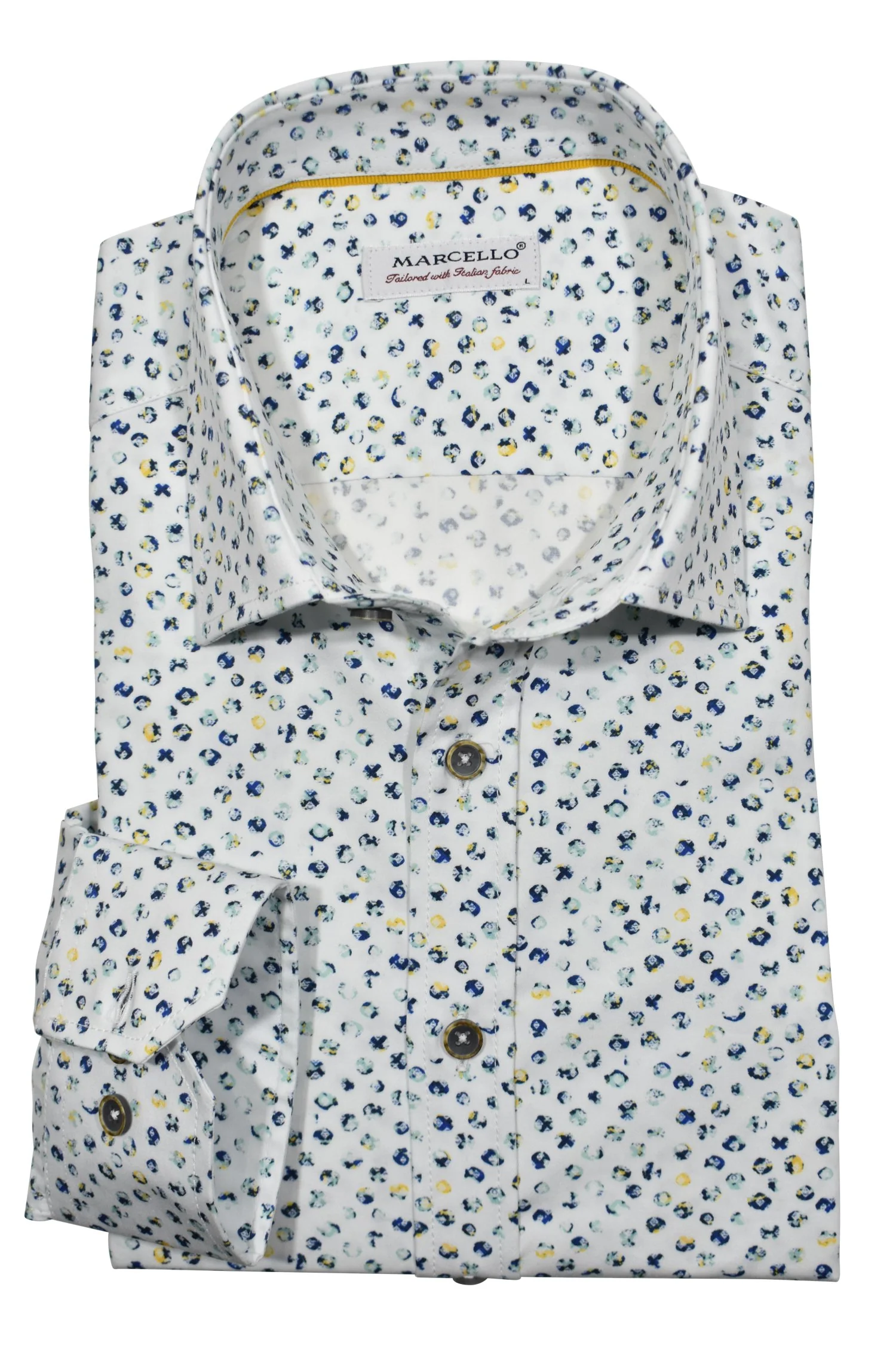 Marcello Sport Shirt Shaded Circles  W-012R