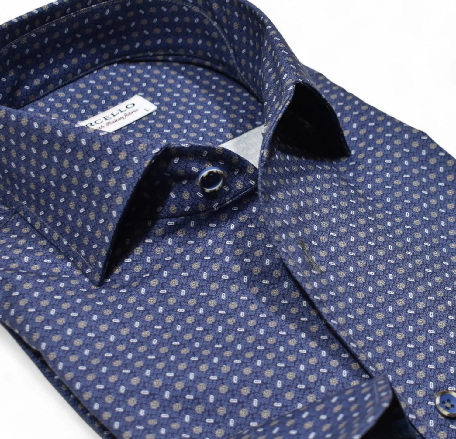 Marcello Sport Shirt Monaco Micro Print  W-086R