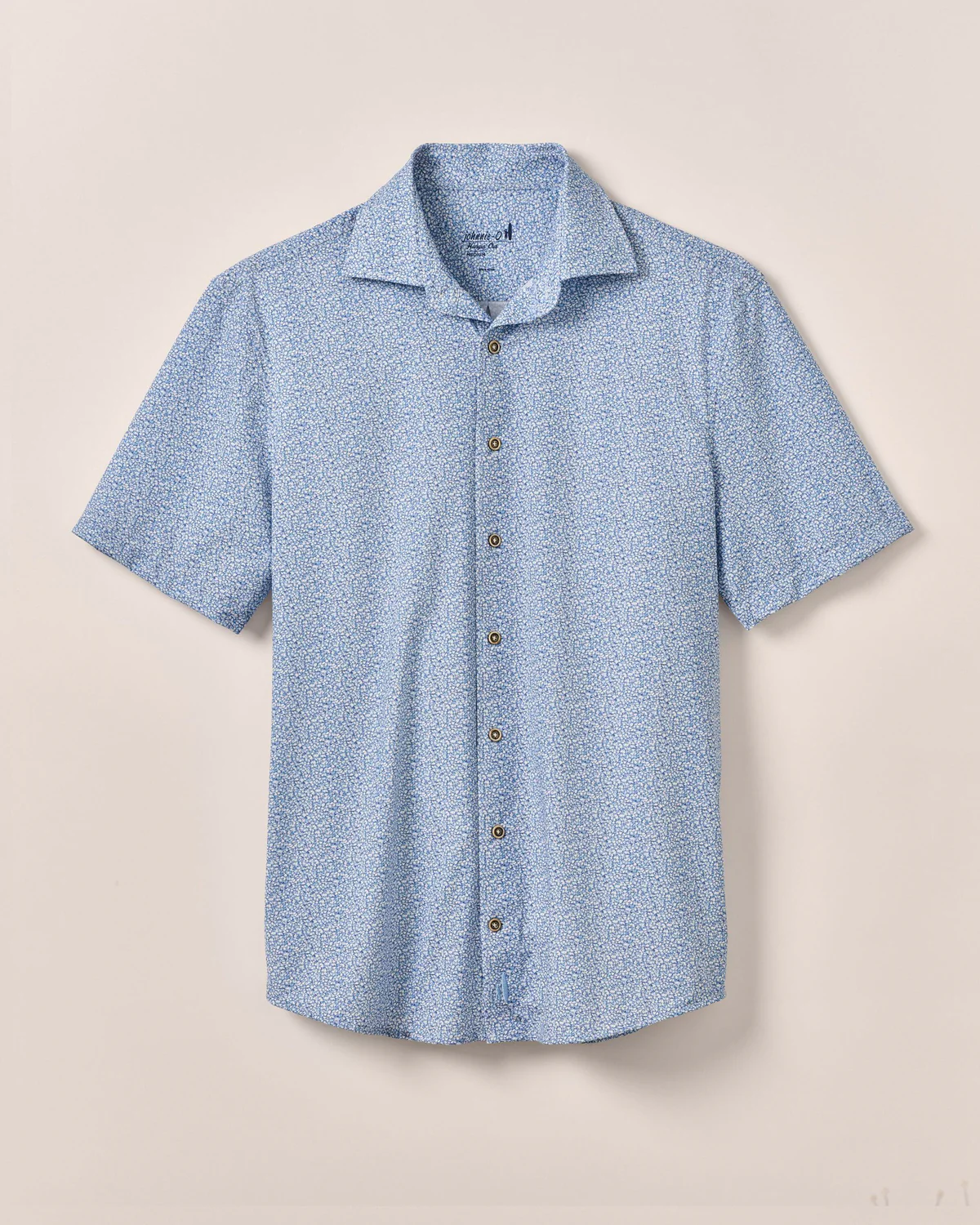 Johnnie-O Big & Tall Short Sleeve Hangin' Out Knit Button Up Shirt - Waylan