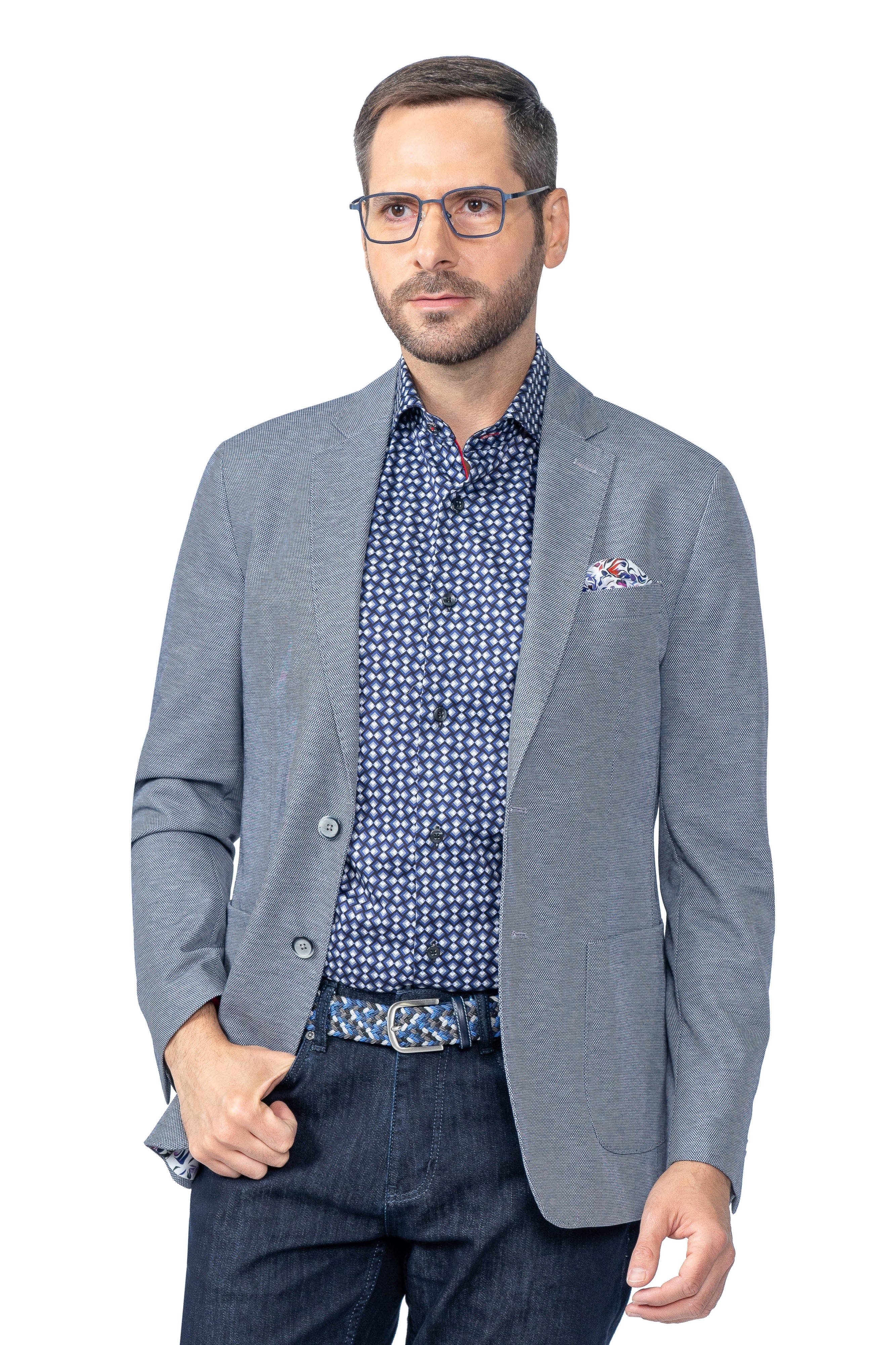 7 Downie St Murray Navy Sport Coat Big & Tall