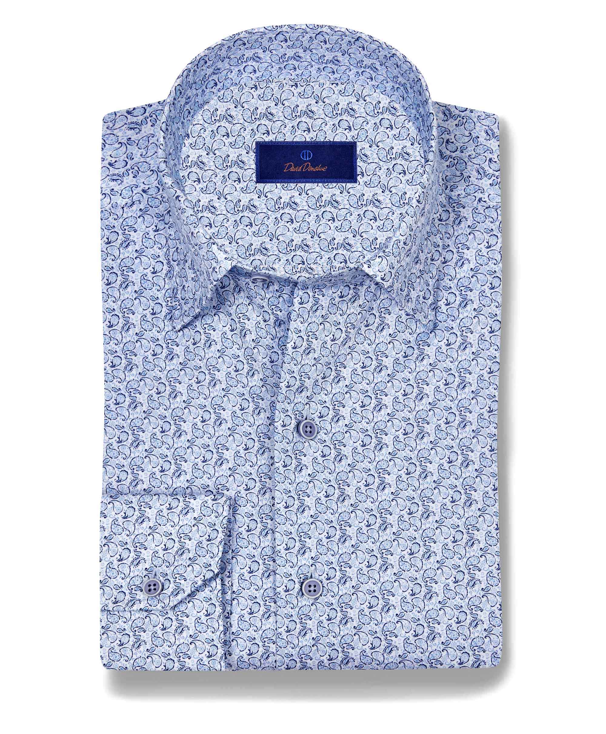 David Donahue Paisley Print Sport Shirt CHBD10500