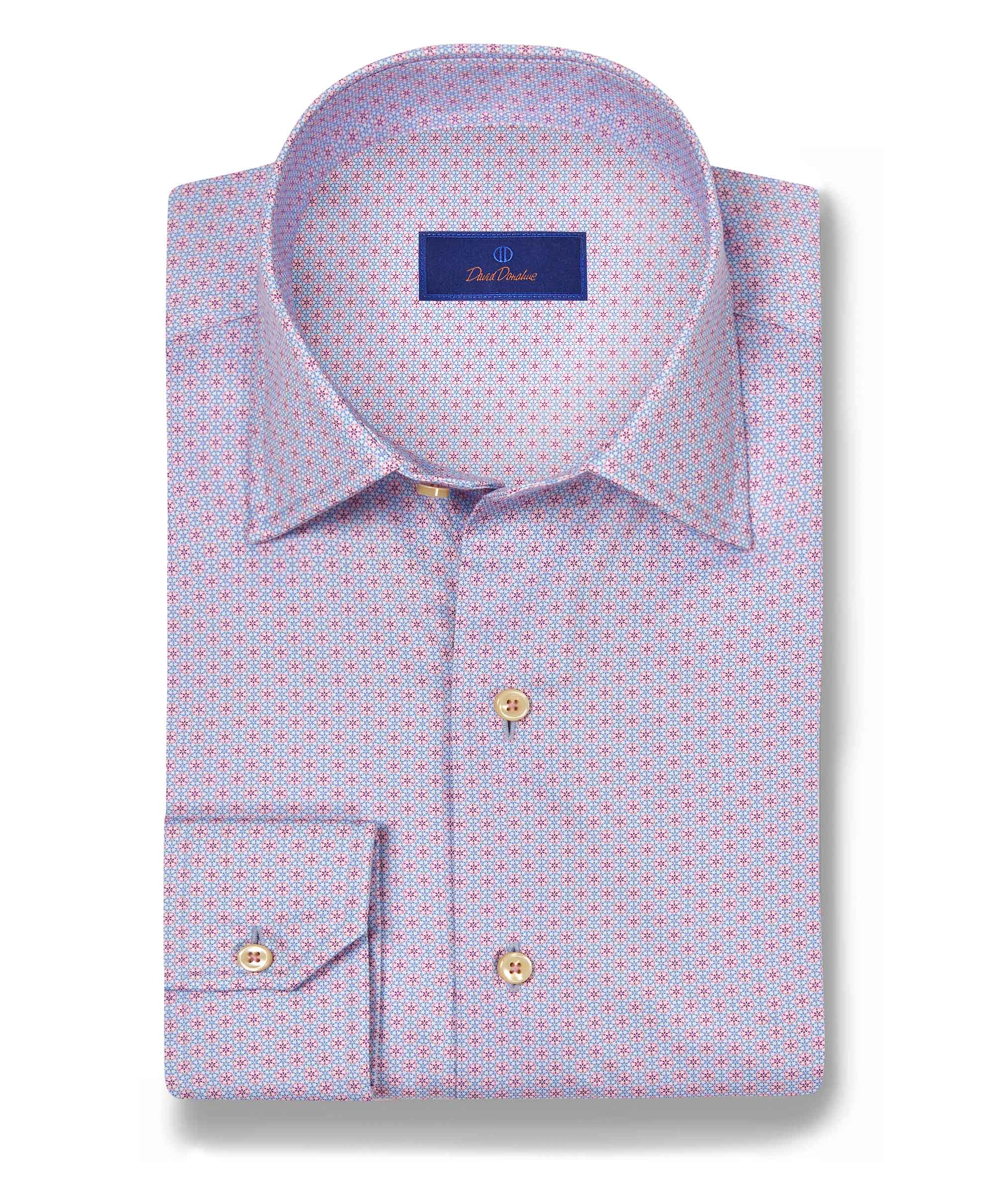 David Donahue Micro Geometric Sport Shirt CBSM10017