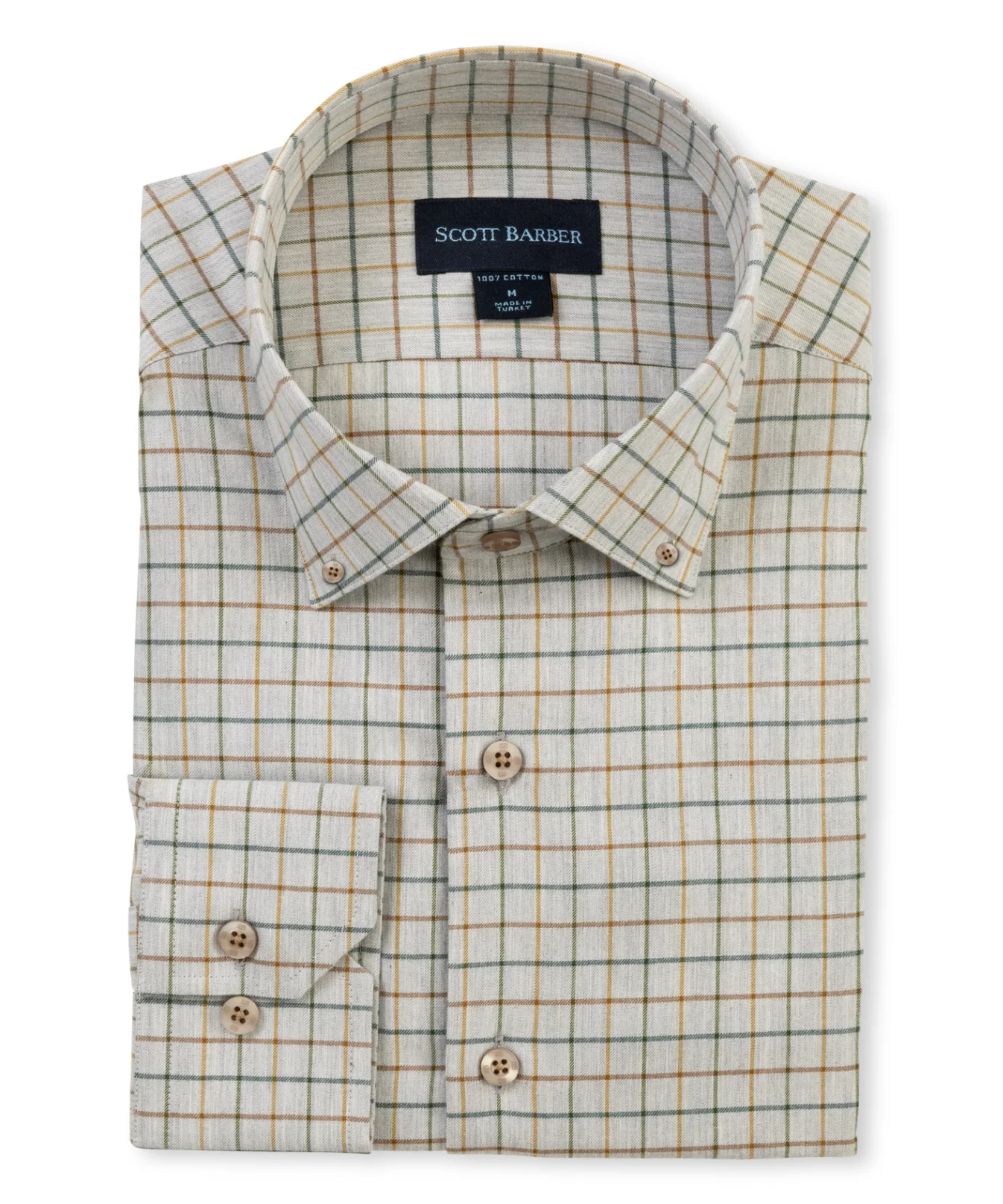 Scott Barber Twill Windowpane Sport Shirt 77107-20