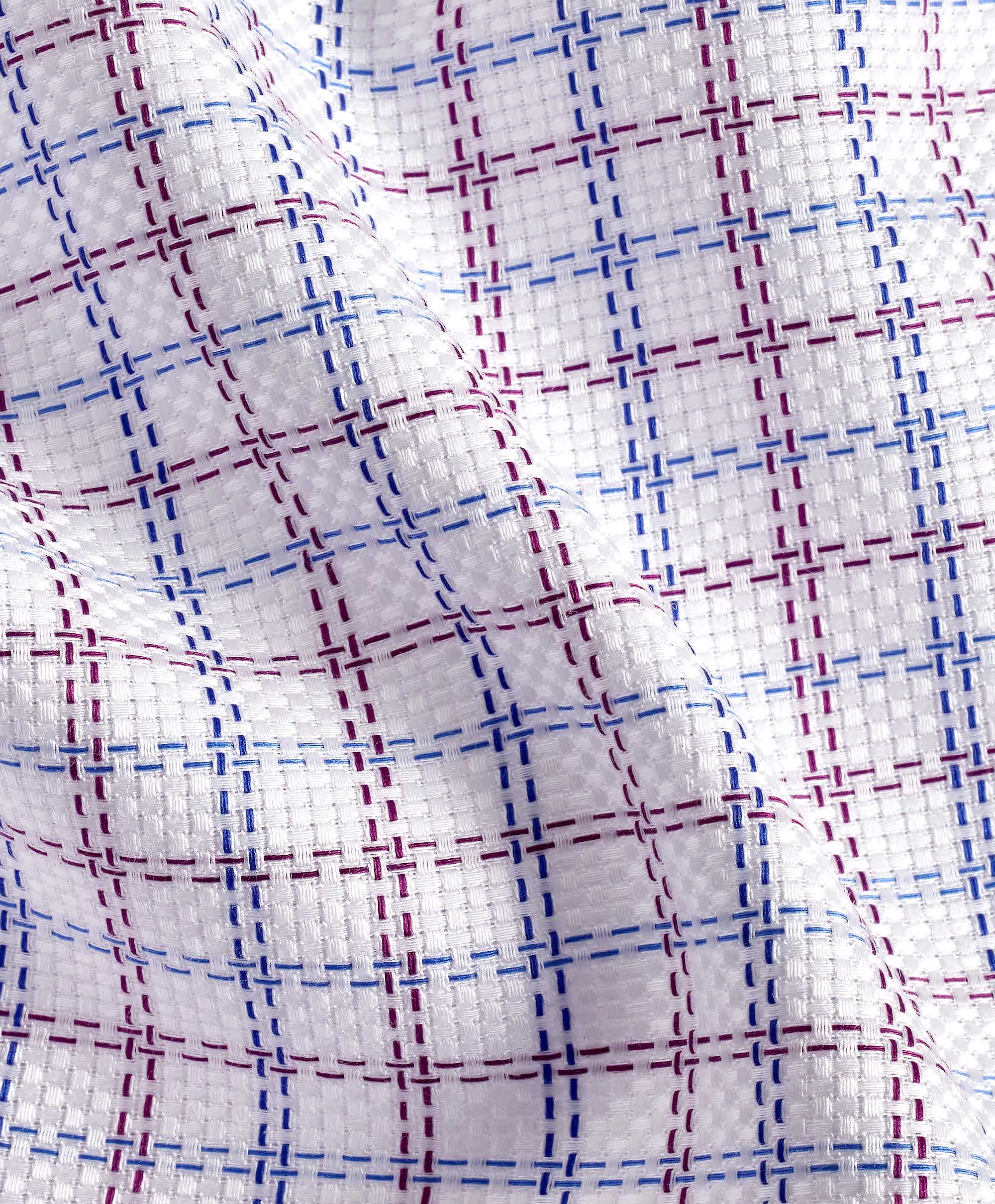 David Donahue Blue/Berry Check Prt Shirt TBSP11808