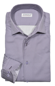 Marcello Sport Shirt Plum Concentric W-029R