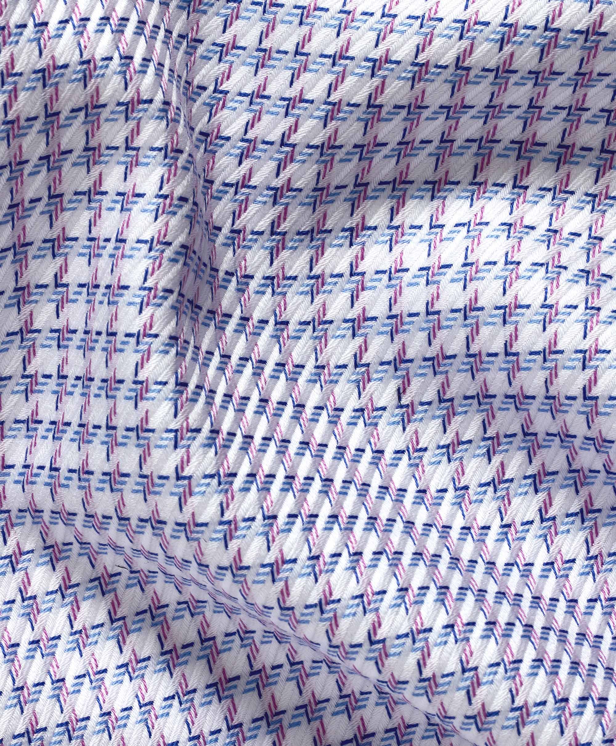 David Donahue Textured Check Dress Shirt