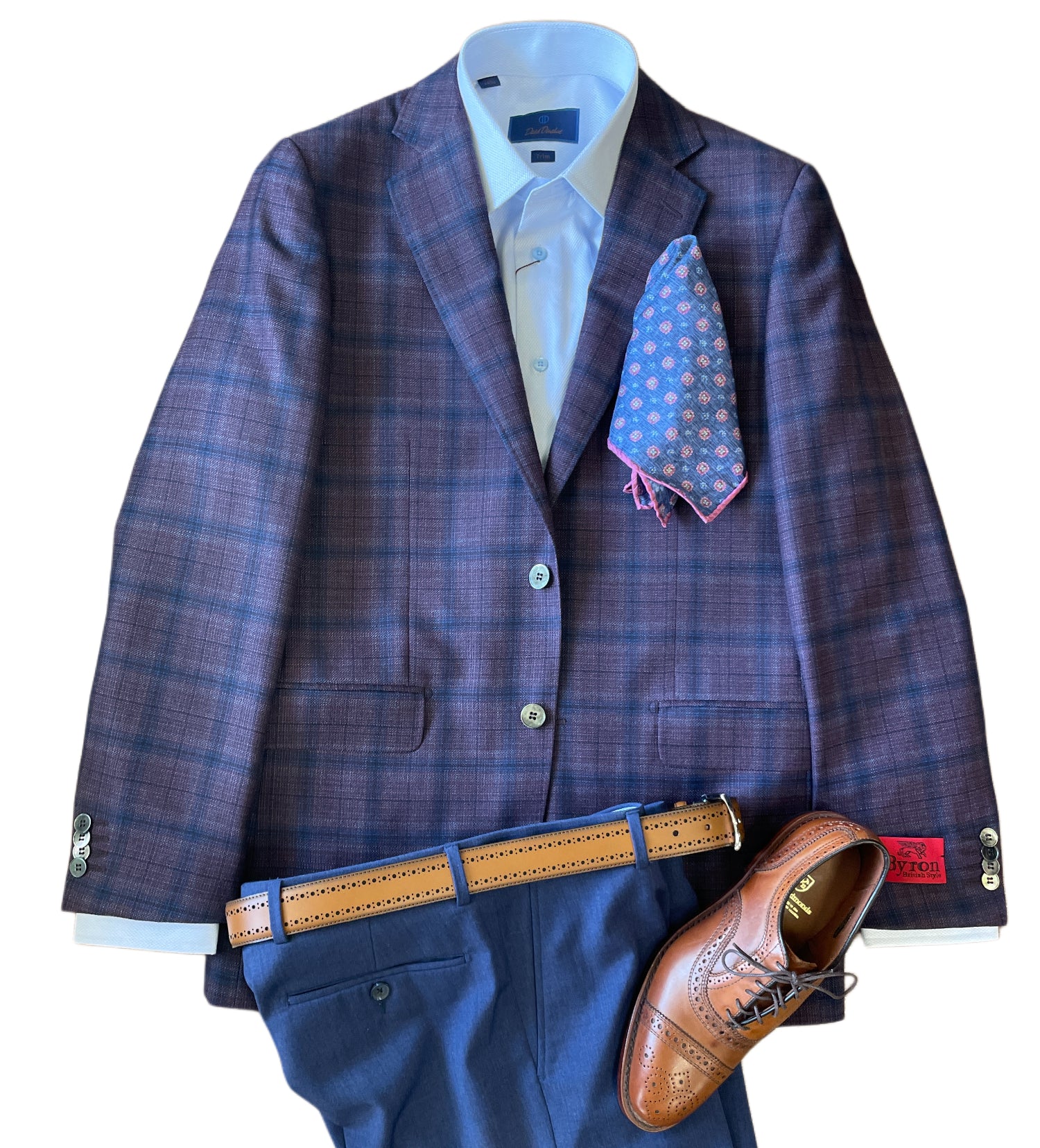 Byron Plum Plaid Sport Coat 8695