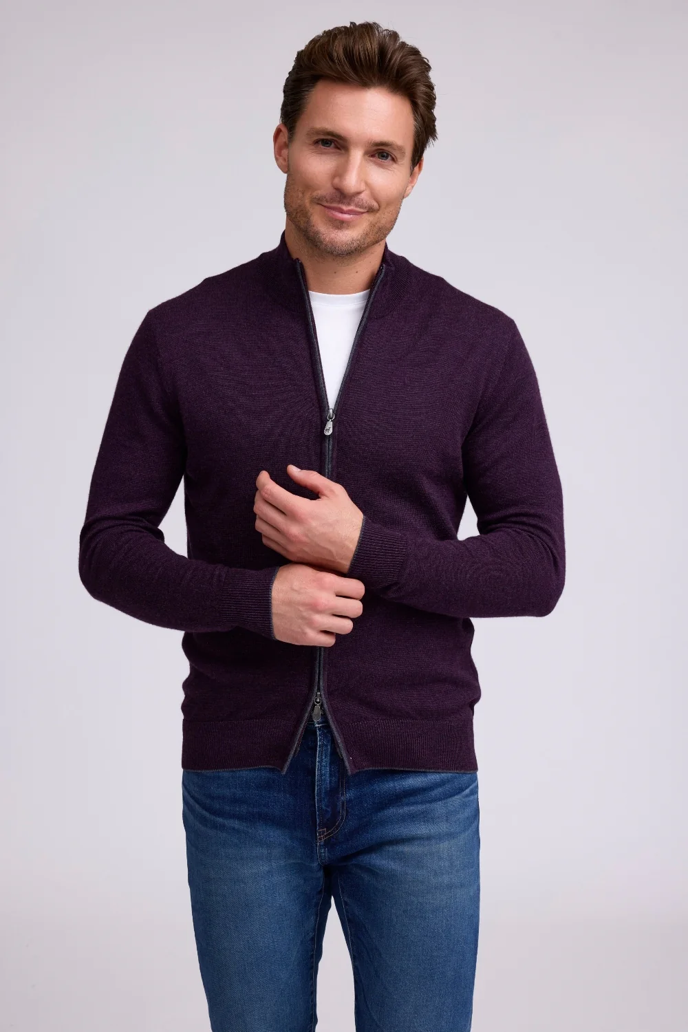 Raffi Matteo Merino Zip Sweater HWC19390-Z