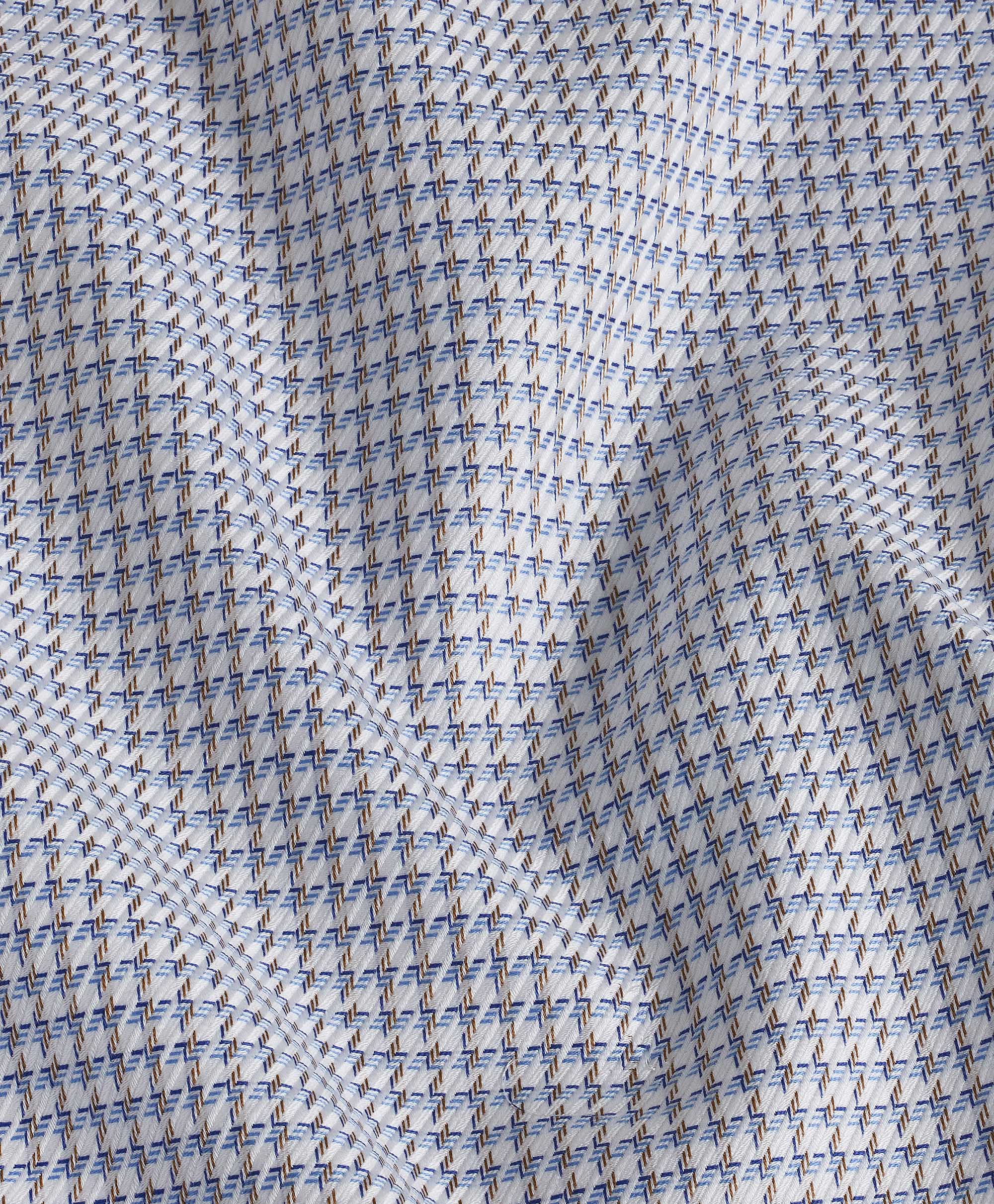 David Donahue Textured Check Dress Shirt