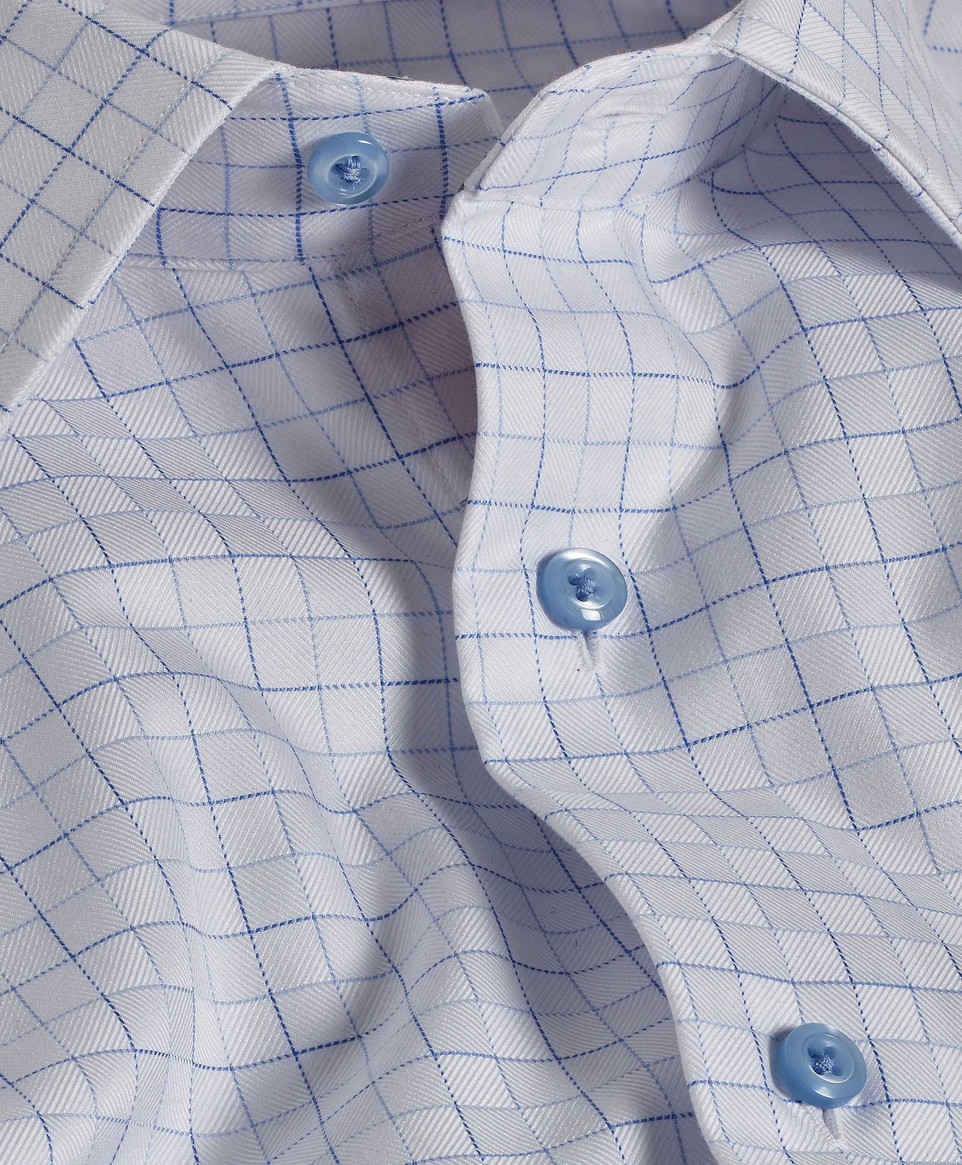 David Donahue White & Blue Open Check Dress Shirt 10811 Ted's Clothiers David Donahue White & Blue Open Check Dress Shirt 10811 Ted's Clothiers