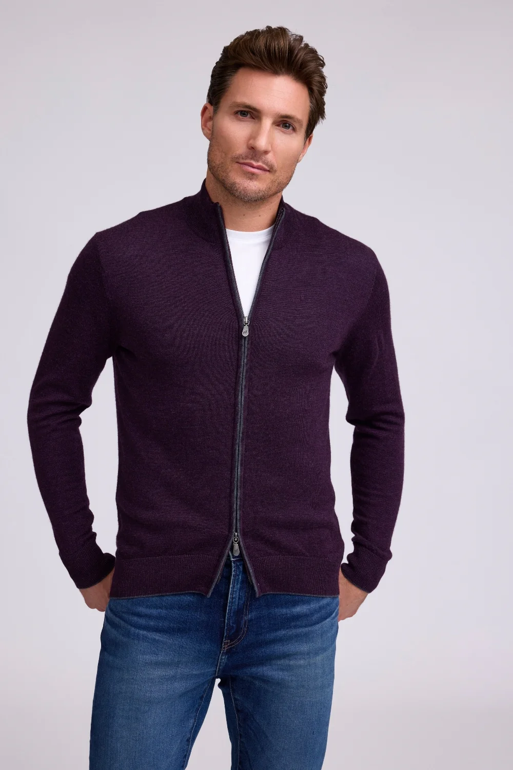 Raffi Matteo Merino Zip Sweater HWC19390-Z