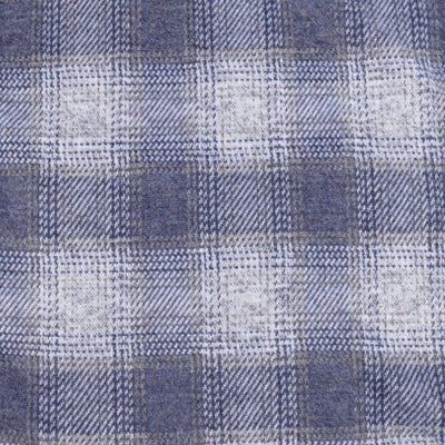 The F/X Fusion Big & Tall Flannel Shirt FW10088 by F/X Fusion features soft, blue and white plaid cotton fabric with a classic pattern, offering comfort and timeless style.