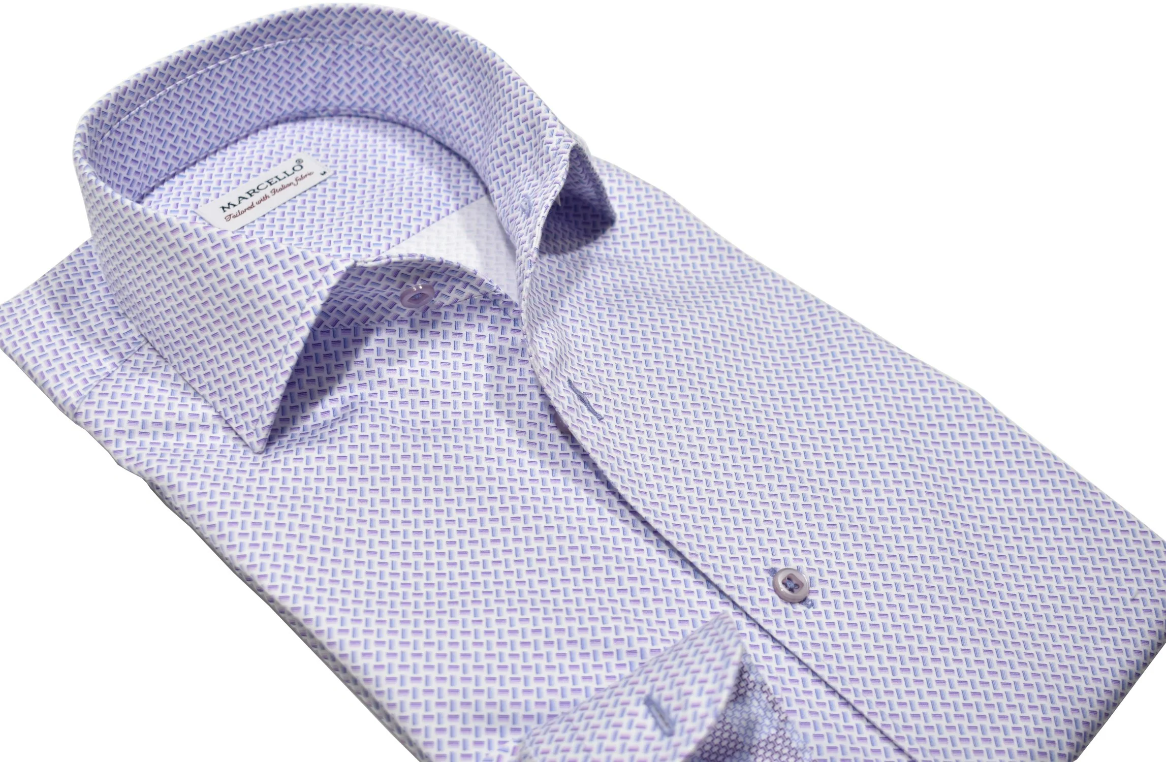 Marcello Sport Shirt Plum Stream W-028R