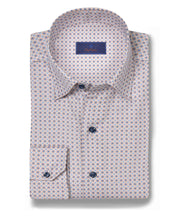 David Donahue Geometric Print Sport Shirt  CHBD10605