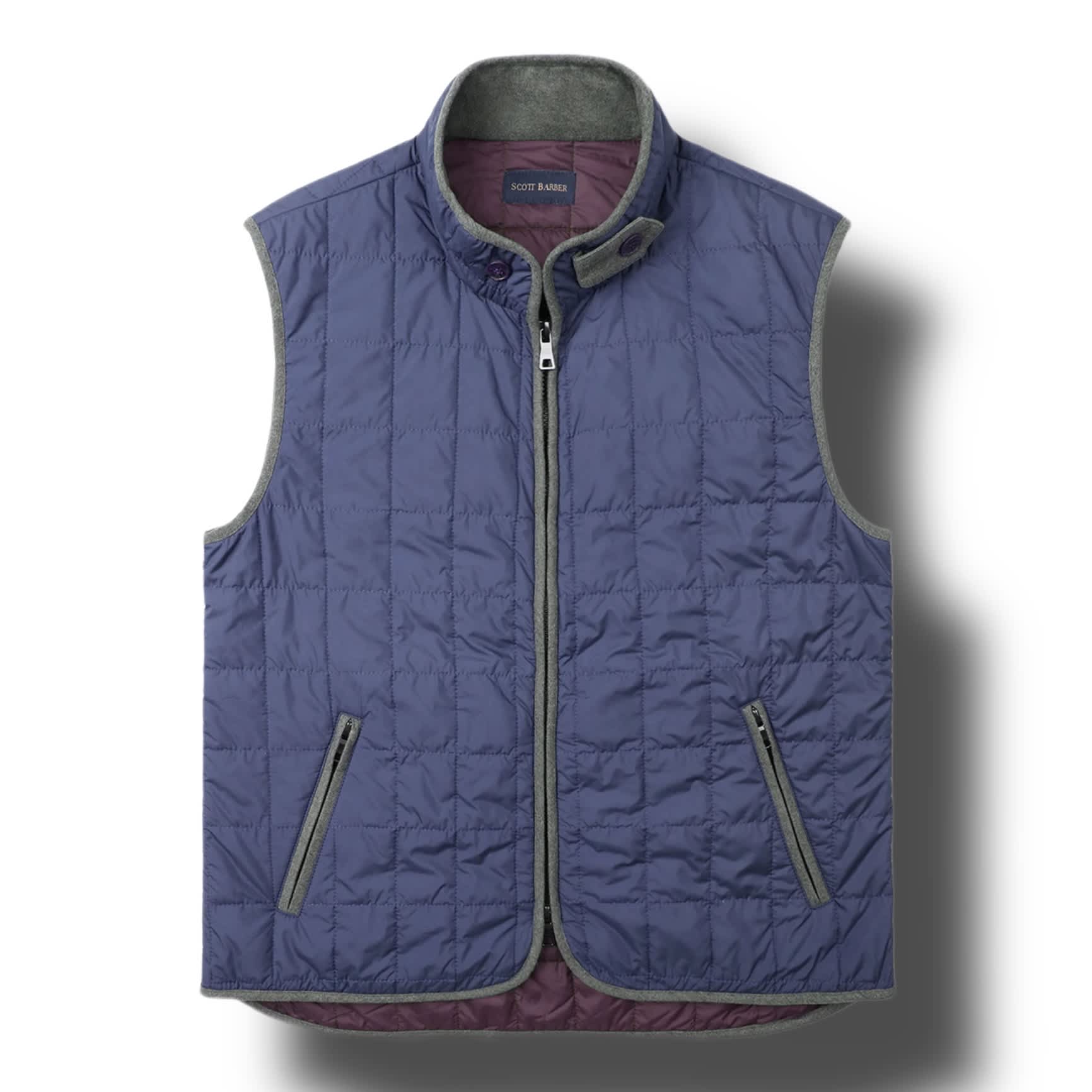 Scott Barber Quilted Vest V711 Army(12) X-Large