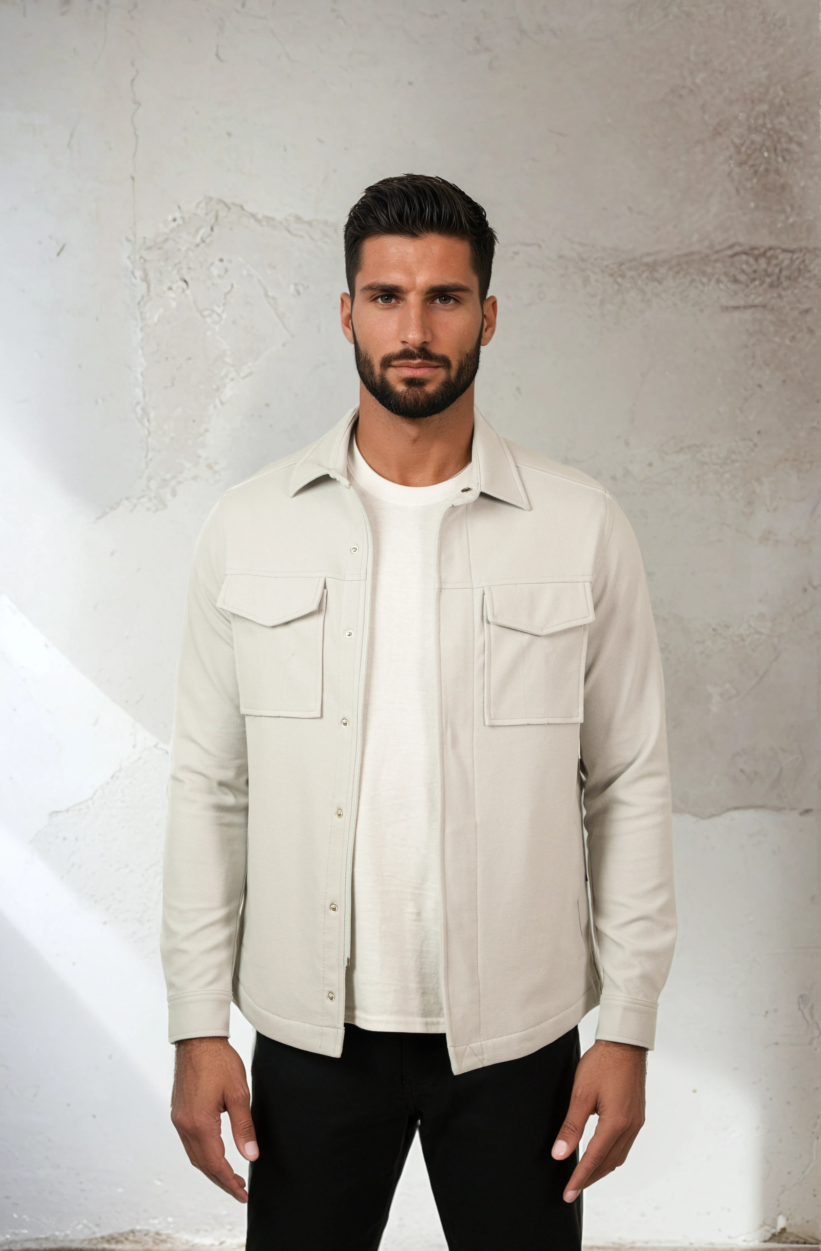 Stone Rose Knit Twill Jacket