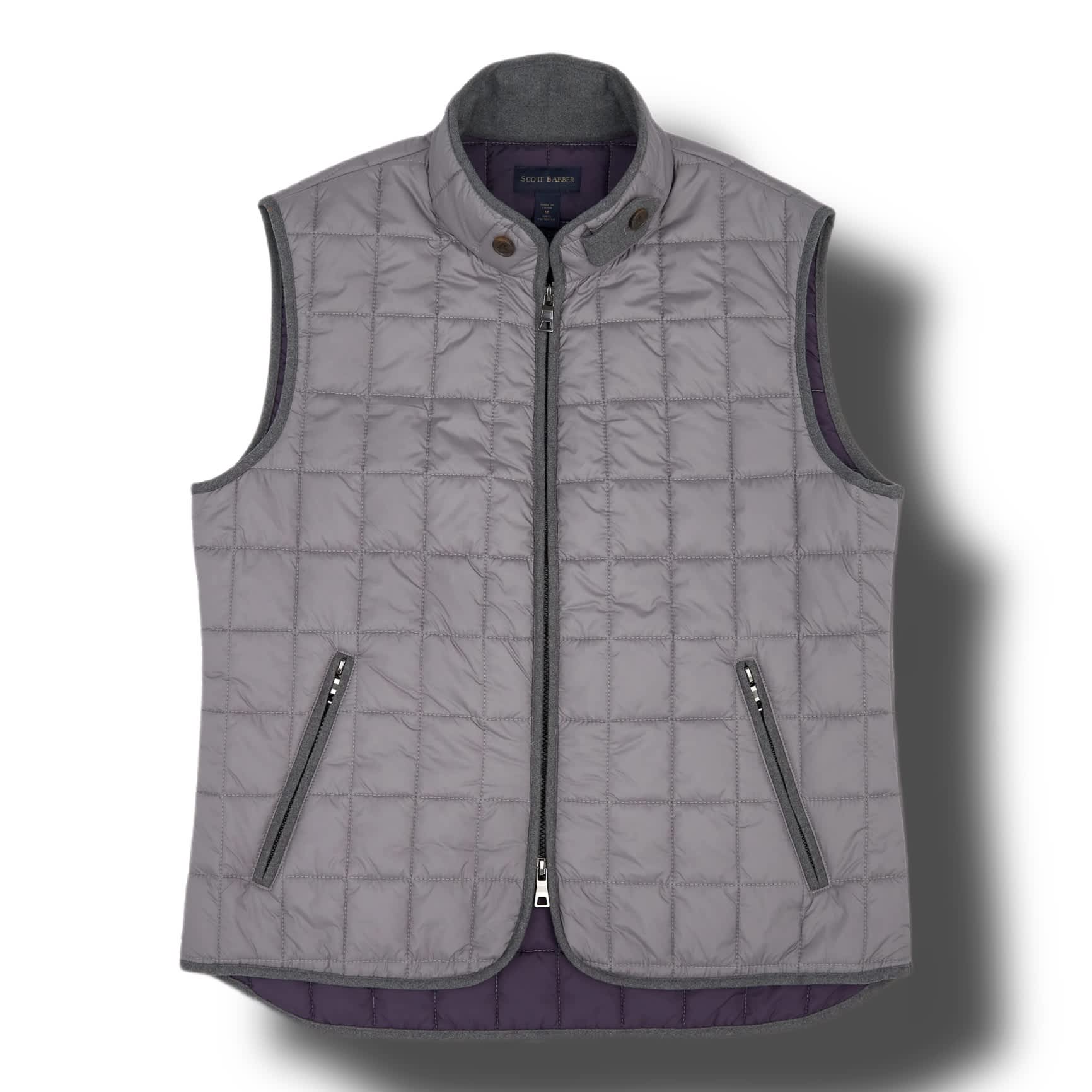 Scott Barber Quilted Vest Army(12) X-Large – Ted's Clothiers