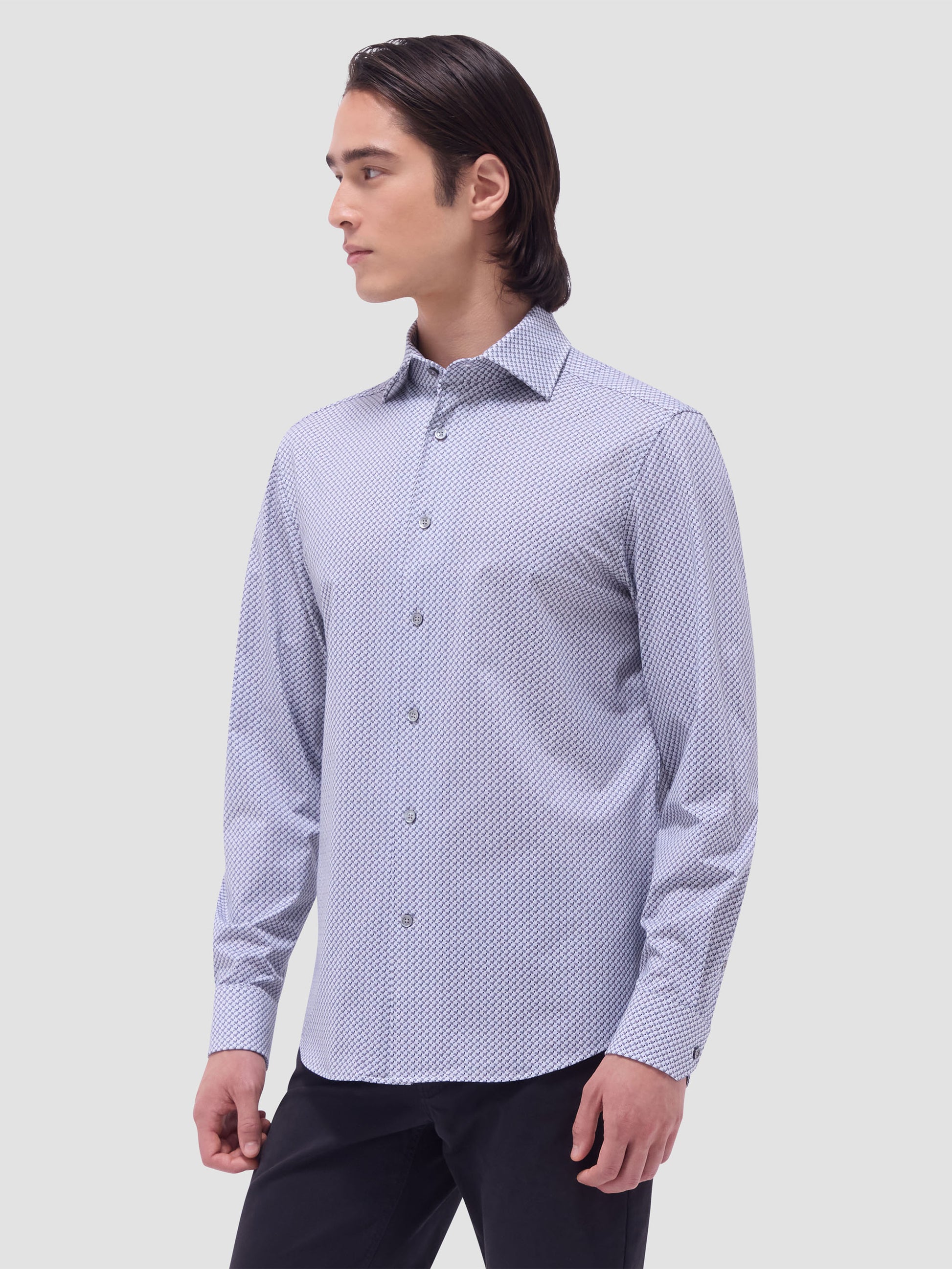 platinum dress shirt Mens XMI Platinum Dress Shirt Blue Pattern Long Sleeve Button up Size XL