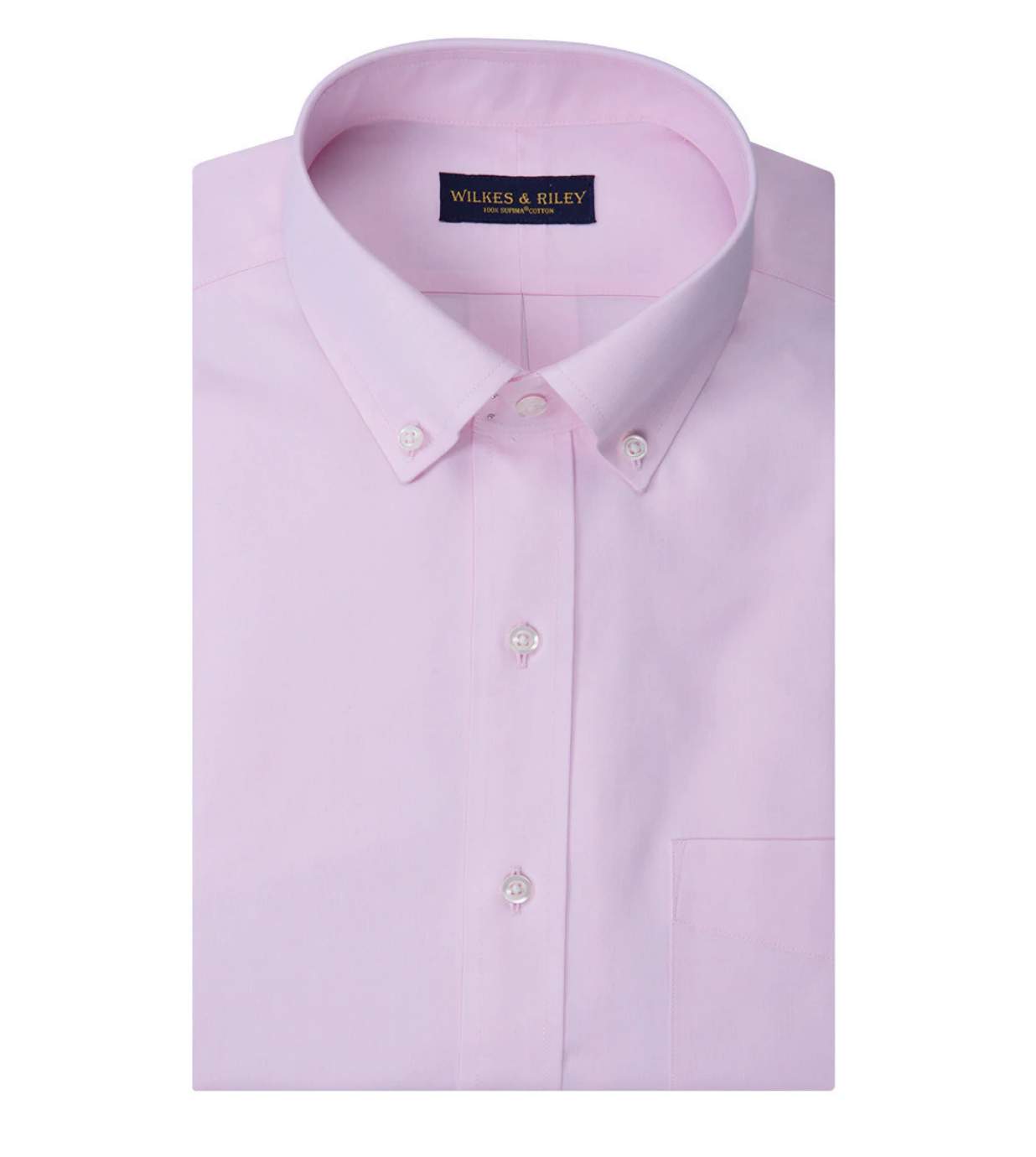 Tailored Fit Non-Iron Lavender/Navy Tattersall Button Down Sport Shirt Wilkes & Riley 